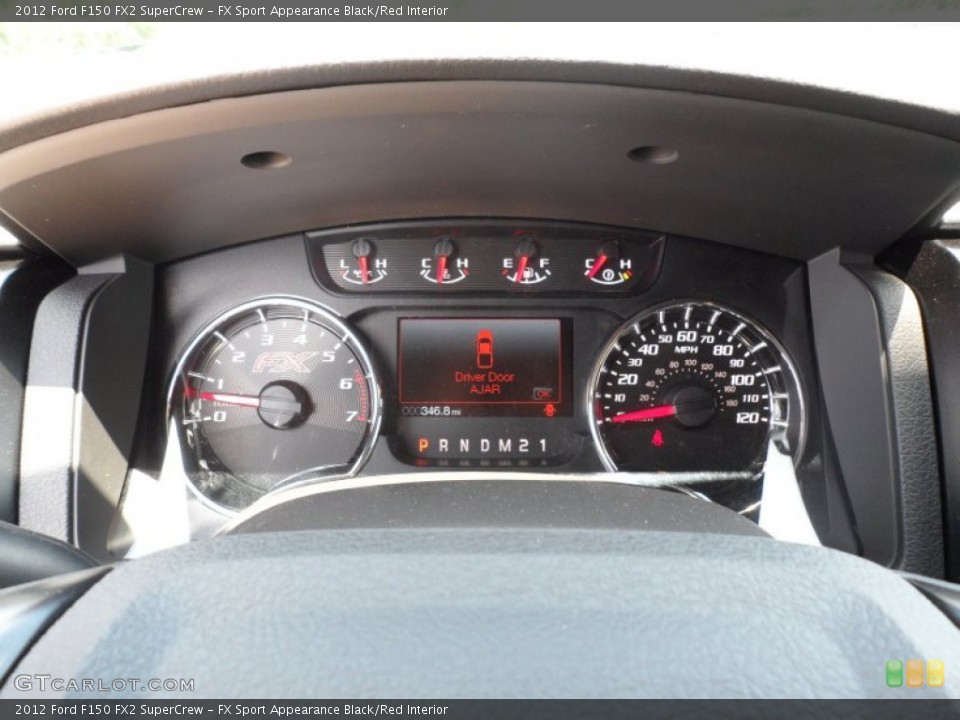 FX Sport Appearance Black/Red Interior Gauges for the 2012 Ford F150 FX2 SuperCrew #65562020