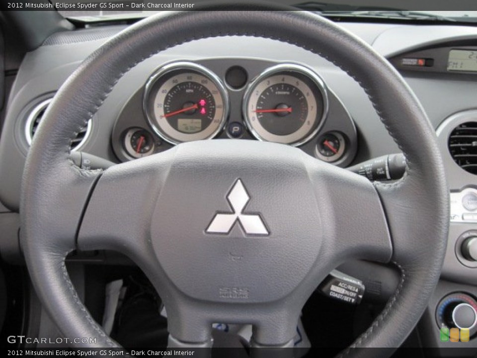 Dark Charcoal Interior Steering Wheel for the 2012 Mitsubishi Eclipse Spyder GS Sport #65564204