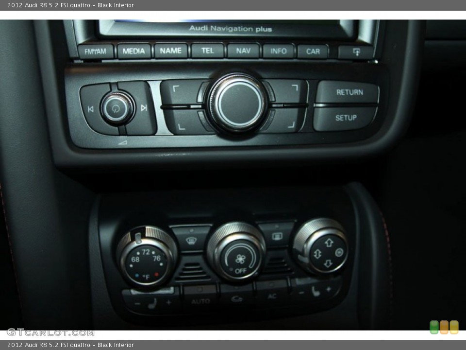 Black Interior Controls for the 2012 Audi R8 5.2 FSI quattro #65565683