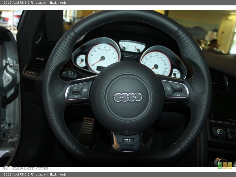 Black Interior Steering Wheel for the 2012 Audi R8 5.2 FSI quattro #65565698