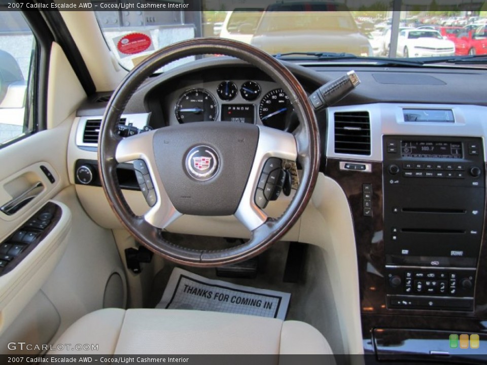 Cocoa/Light Cashmere Interior Steering Wheel for the 2007 Cadillac Escalade AWD #65567167