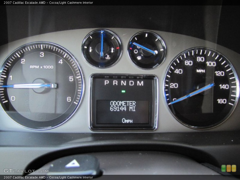 Cocoa/Light Cashmere Interior Gauges for the 2007 Cadillac Escalade AWD #65567177