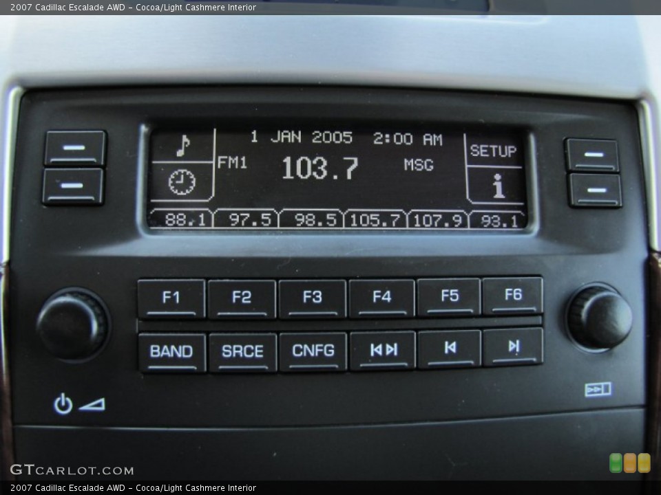 Cocoa/Light Cashmere Interior Audio System for the 2007 Cadillac Escalade AWD #65567263
