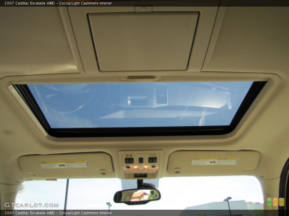 Cocoa/Light Cashmere Interior Sunroof for the 2007 Cadillac Escalade AWD #65567336