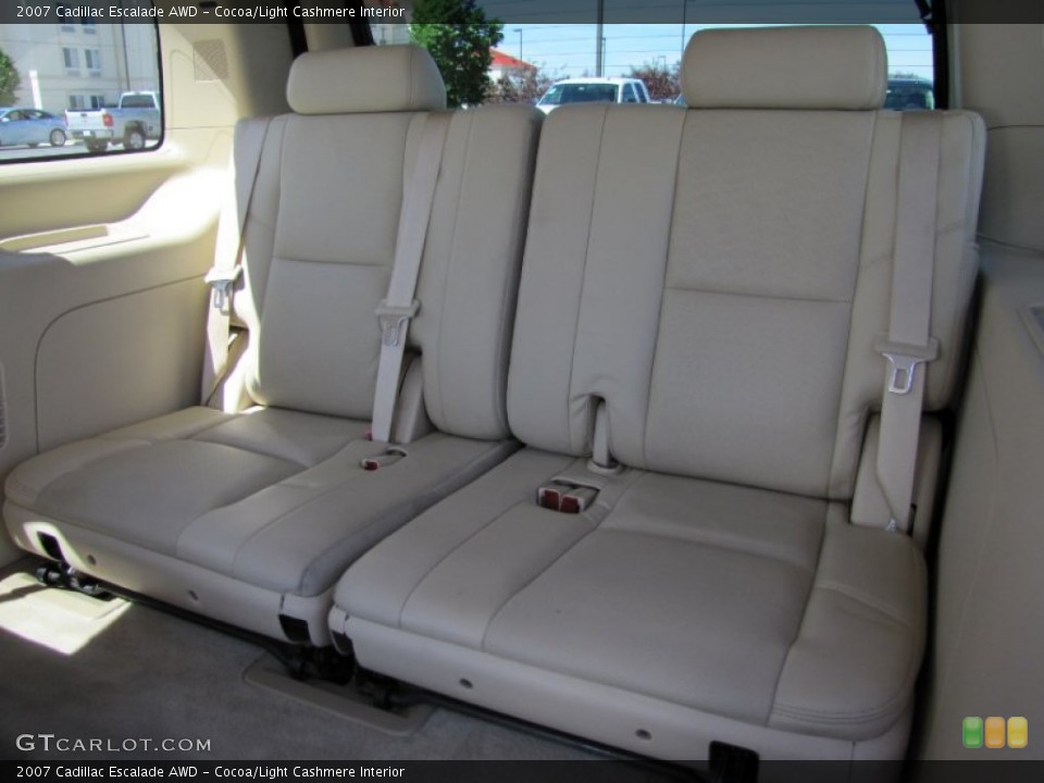 Cocoa/Light Cashmere Interior Rear Seat for the 2007 Cadillac Escalade AWD #65567396