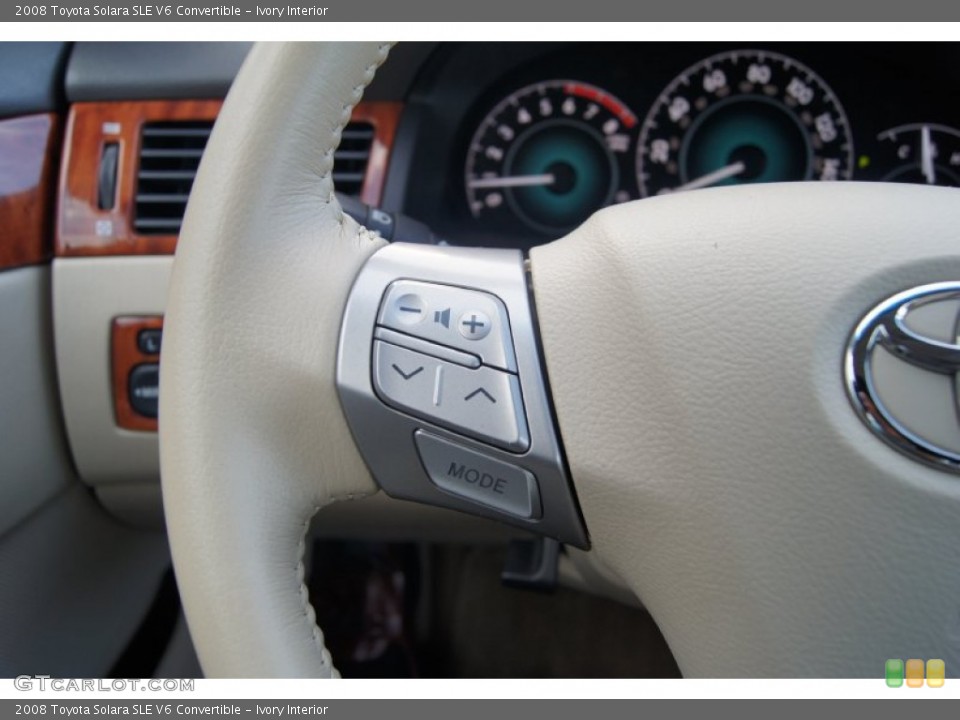 Ivory Interior Controls for the 2008 Toyota Solara SLE V6 Convertible #65568623