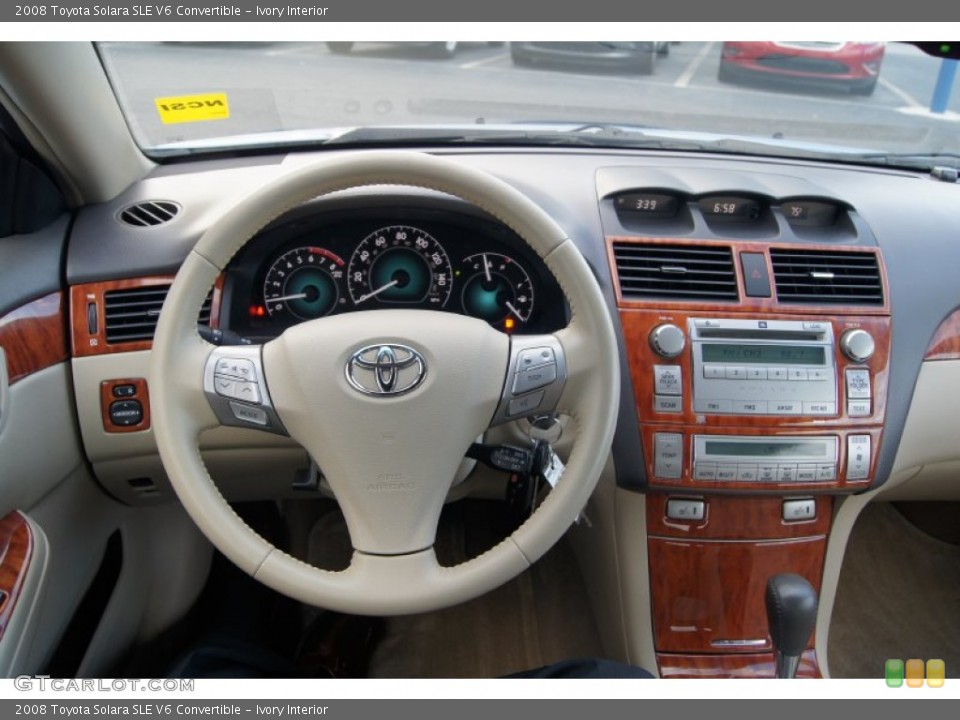 Ivory Interior Dashboard for the 2008 Toyota Solara SLE V6 Convertible #65568641