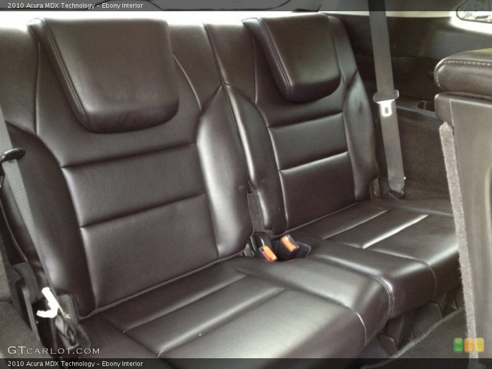 Ebony Interior Rear Seat for the 2010 Acura MDX Technology #65568917