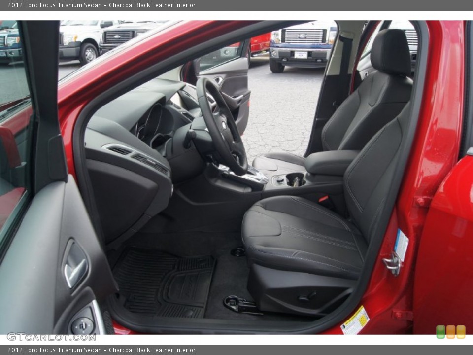 Charcoal Black Leather Interior Photo for the 2012 Ford Focus Titanium Sedan #65571431