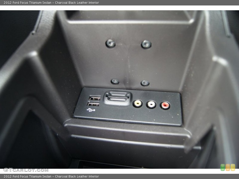 Charcoal Black Leather Interior Controls for the 2012 Ford Focus Titanium Sedan #65571619