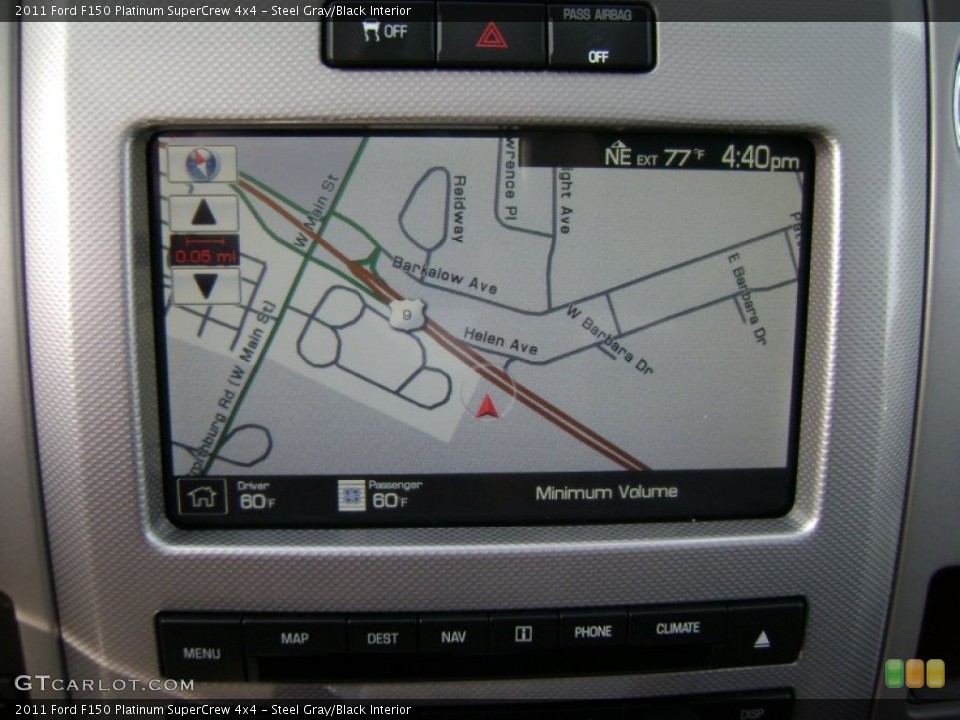 Steel Gray/Black Interior Navigation for the 2011 Ford F150 Platinum SuperCrew 4x4 #65572157