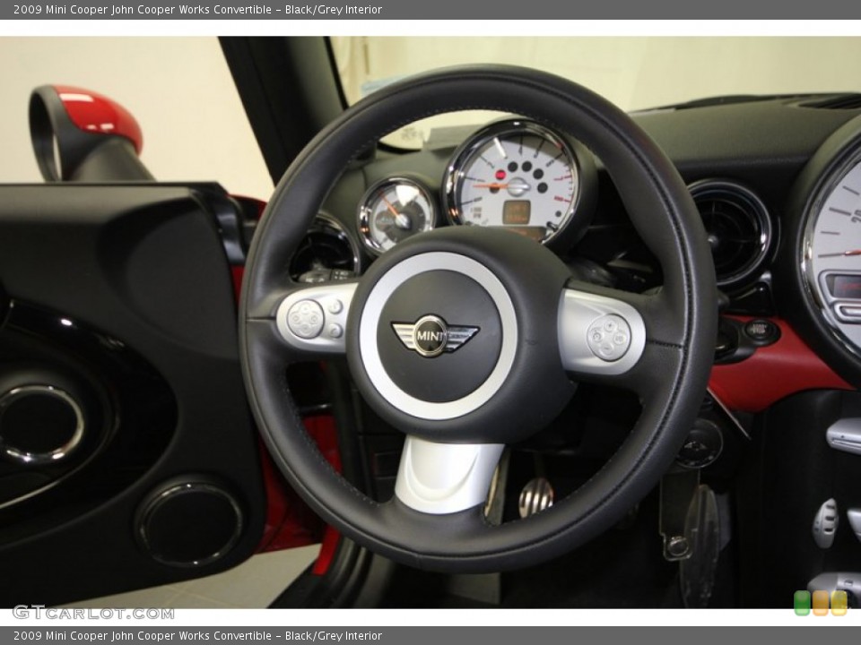 Black/Grey Interior Steering Wheel for the 2009 Mini Cooper John Cooper Works Convertible #65575011