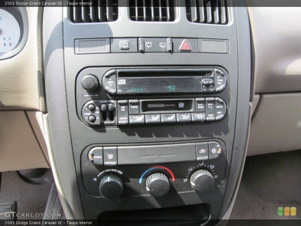 Taupe Interior Controls for the 2003 Dodge Grand Caravan SE #65576801
