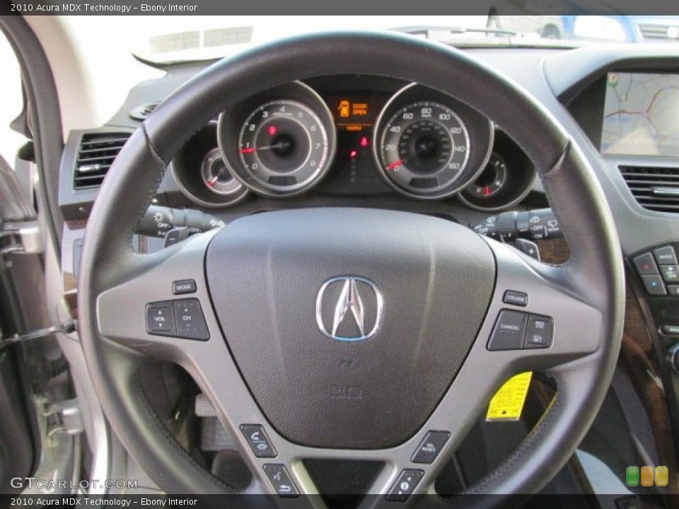 Ebony Interior Steering Wheel for the 2010 Acura MDX Technology #65578604