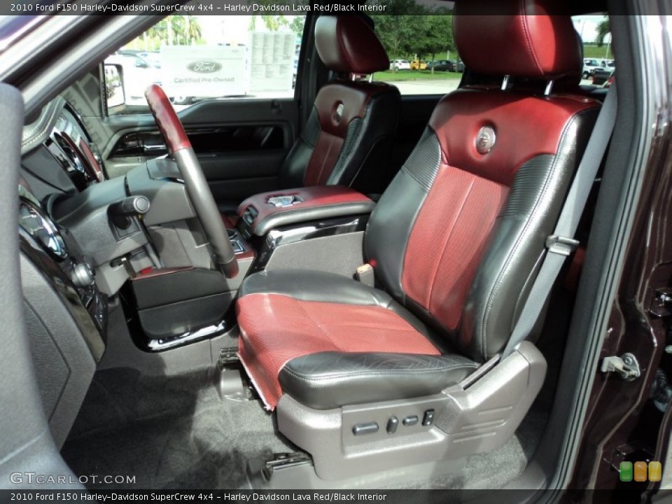 Harley Davidson Lava Red/Black Interior Front Seat for the 2010 Ford F150 Harley-Davidson SuperCrew 4x4 #65579924