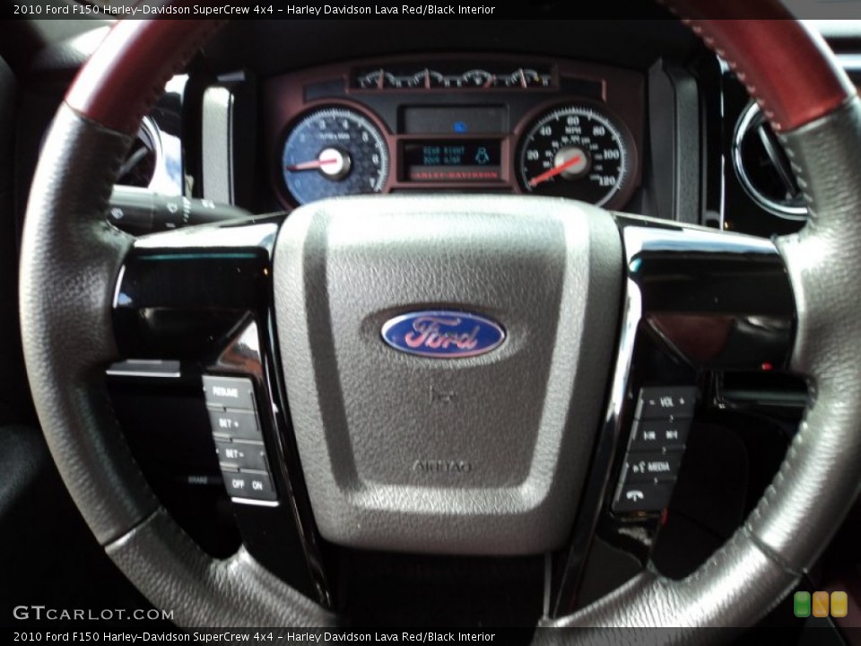Harley Davidson Lava Red/Black Interior Steering Wheel for the 2010 Ford F150 Harley-Davidson SuperCrew 4x4 #65579984