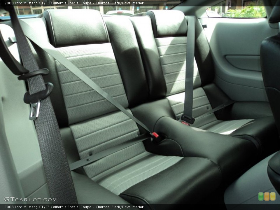 Charcoal Black/Dove Interior Rear Seat for the 2008 Ford Mustang GT/CS California Special Coupe #65580254