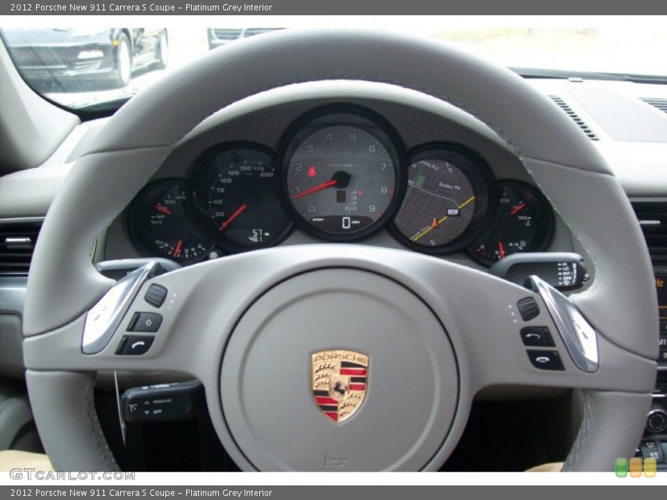 Platinum Grey Interior Steering Wheel for the 2012 Porsche New 911 Carrera S Coupe #65582138