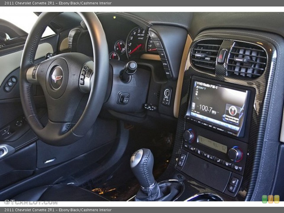 Ebony Black/Cashmere Interior Controls for the 2011 Chevrolet Corvette ZR1 #65582273