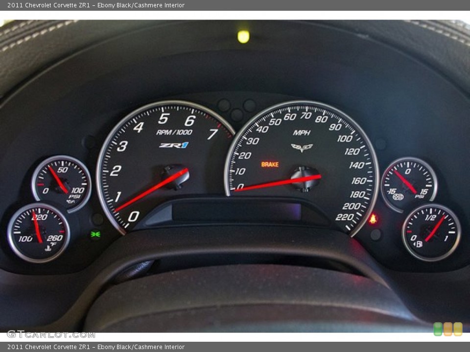 Ebony Black/Cashmere Interior Gauges for the 2011 Chevrolet Corvette ZR1 #65582279