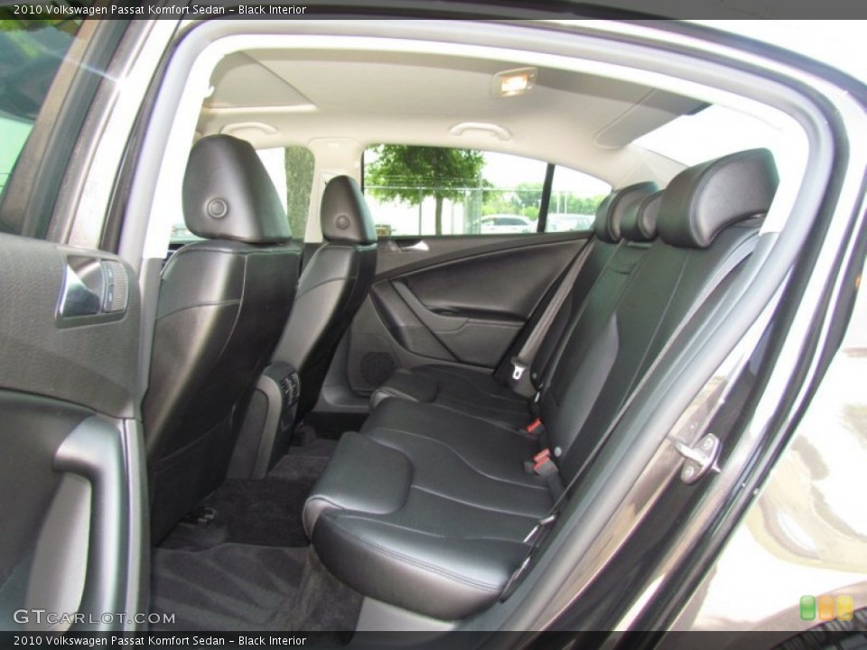 Black Interior Rear Seat for the 2010 Volkswagen Passat Komfort Sedan #65584265