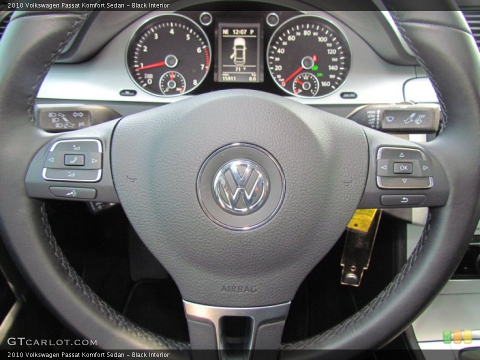 Black Interior Steering Wheel for the 2010 Volkswagen Passat Komfort Sedan #65584295