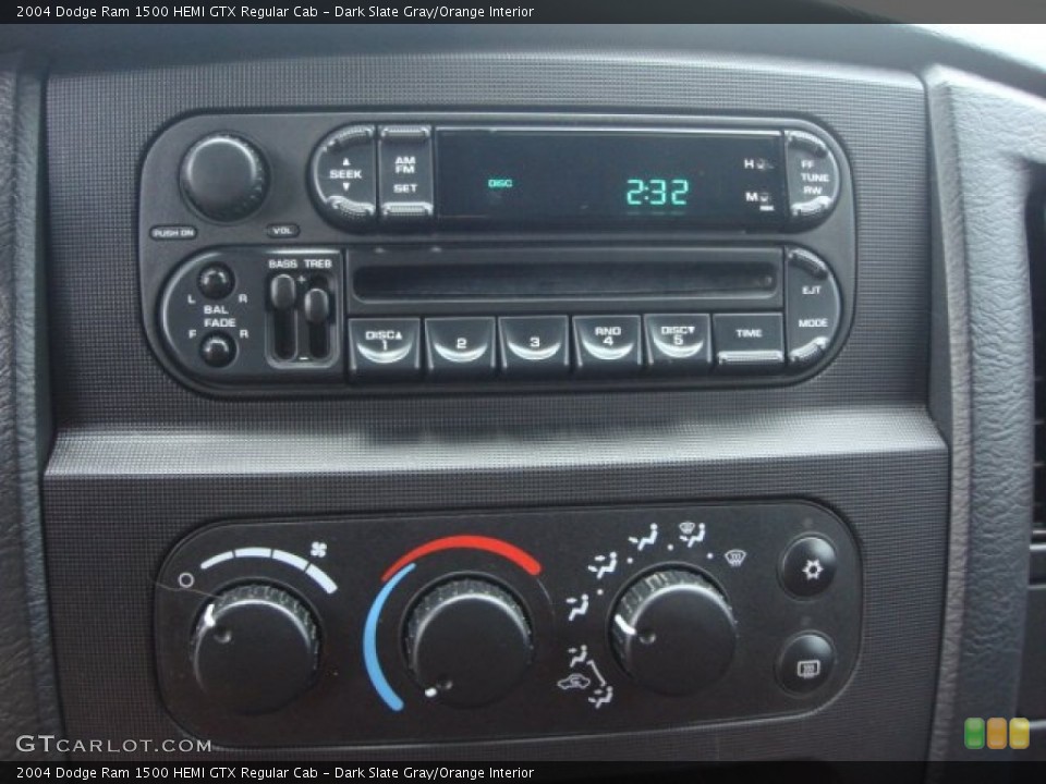 Dark Slate Gray/Orange Interior Controls for the 2004 Dodge Ram 1500 HEMI GTX Regular Cab #65584442