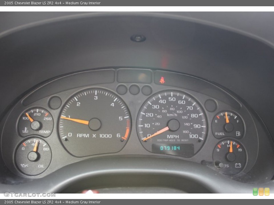 Medium Gray Interior Gauges for the 2005 Chevrolet Blazer LS ZR2 4x4 #65584724
