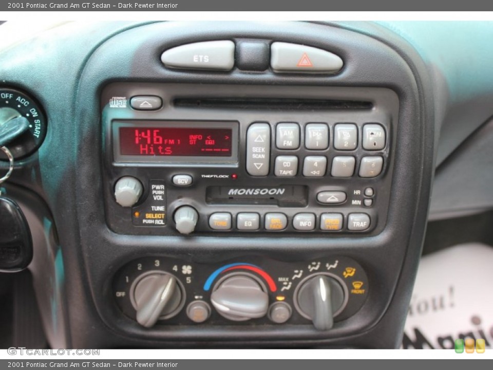 Dark Pewter Interior Controls for the 2001 Pontiac Grand Am GT Sedan #65585234
