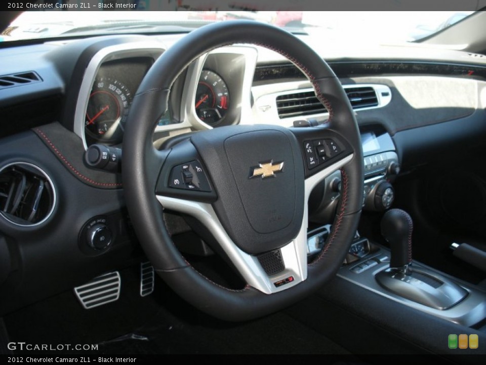 Black Interior Steering Wheel for the 2012 Chevrolet Camaro ZL1 #65589653