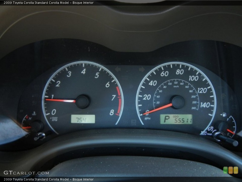 Bisque Interior Gauges for the 2009 Toyota Corolla  #65591075