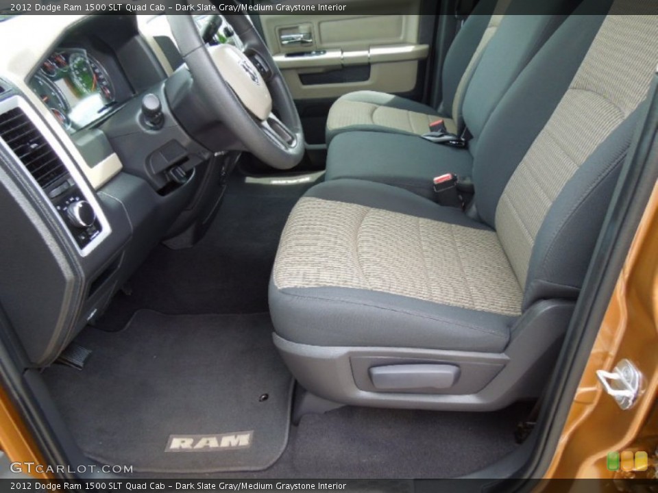 Dark Slate Gray/Medium Graystone Interior Photo for the 2012 Dodge Ram 1500 SLT Quad Cab #65594297