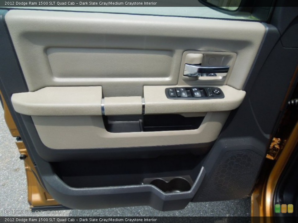 Dark Slate Gray/Medium Graystone Interior Door Panel for the 2012 Dodge Ram 1500 SLT Quad Cab #65594318