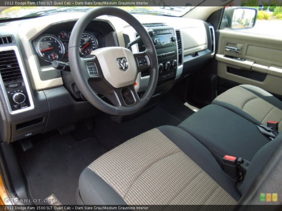 Dark Slate Gray/Medium Graystone Interior Prime Interior for the 2012 Dodge Ram 1500 SLT Quad Cab #65594434