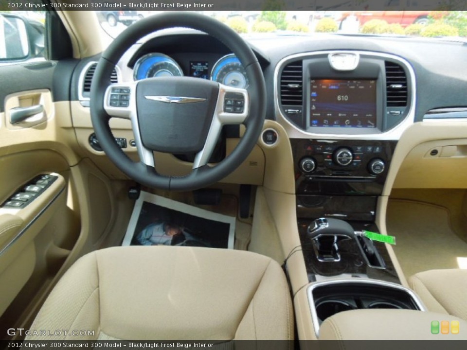 Black/Light Frost Beige Interior Dashboard for the 2012 Chrysler 300  #65595611