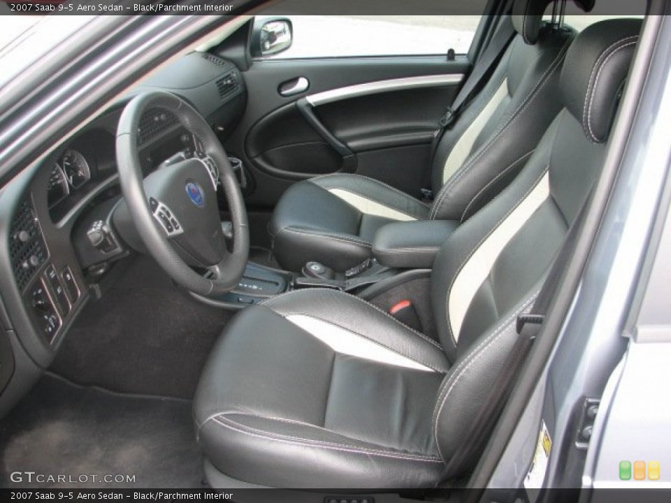 Black/Parchment 2007 Saab 9-5 Interiors