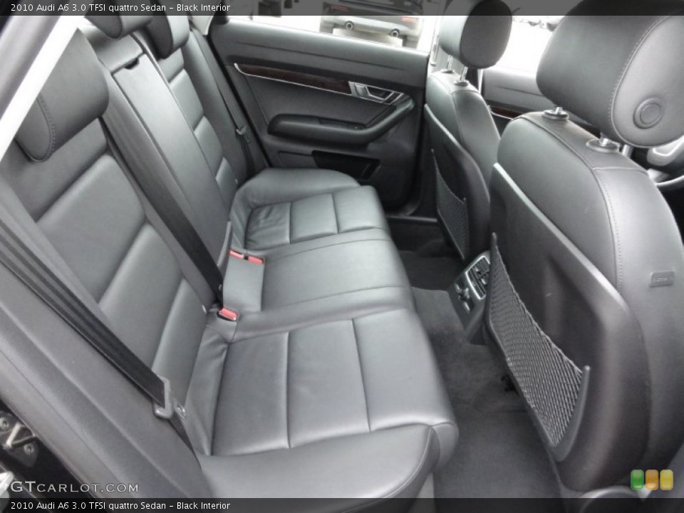 Black Interior Rear Seat for the 2010 Audi A6 3.0 TFSI quattro Sedan #65599076