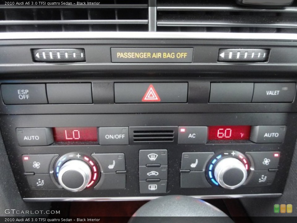 Black Interior Controls for the 2010 Audi A6 3.0 TFSI quattro Sedan #65599226