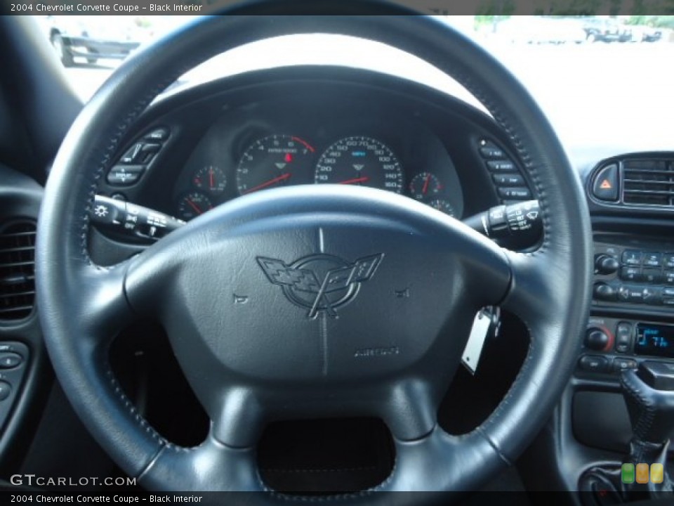 Black Interior Steering Wheel for the 2004 Chevrolet Corvette Coupe #65599619
