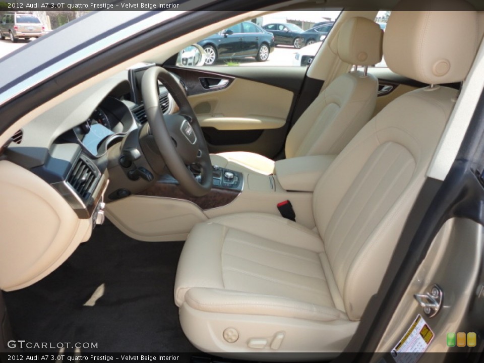 Velvet Beige Interior Front Seat for the 2012 Audi A7 3.0T quattro Prestige #65600053