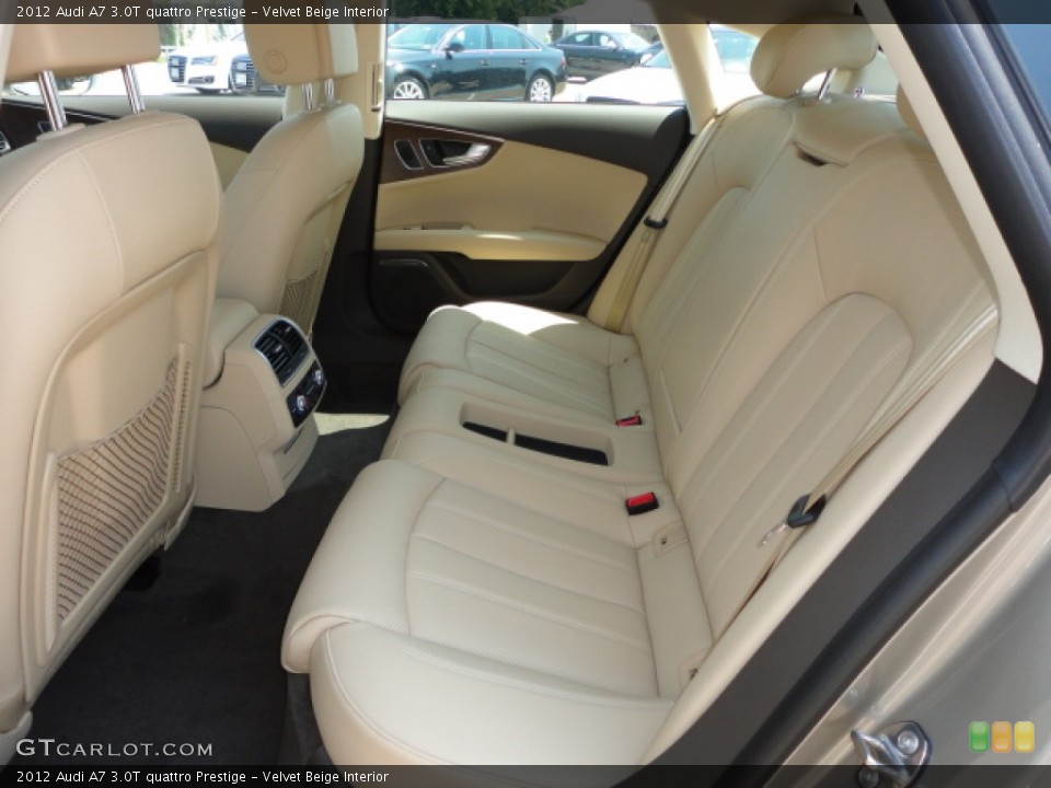 Velvet Beige Interior Rear Seat for the 2012 Audi A7 3.0T quattro Prestige #65600062