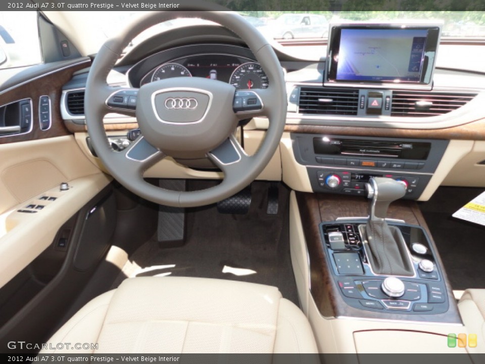 Velvet Beige Interior Dashboard for the 2012 Audi A7 3.0T quattro Prestige #65600075