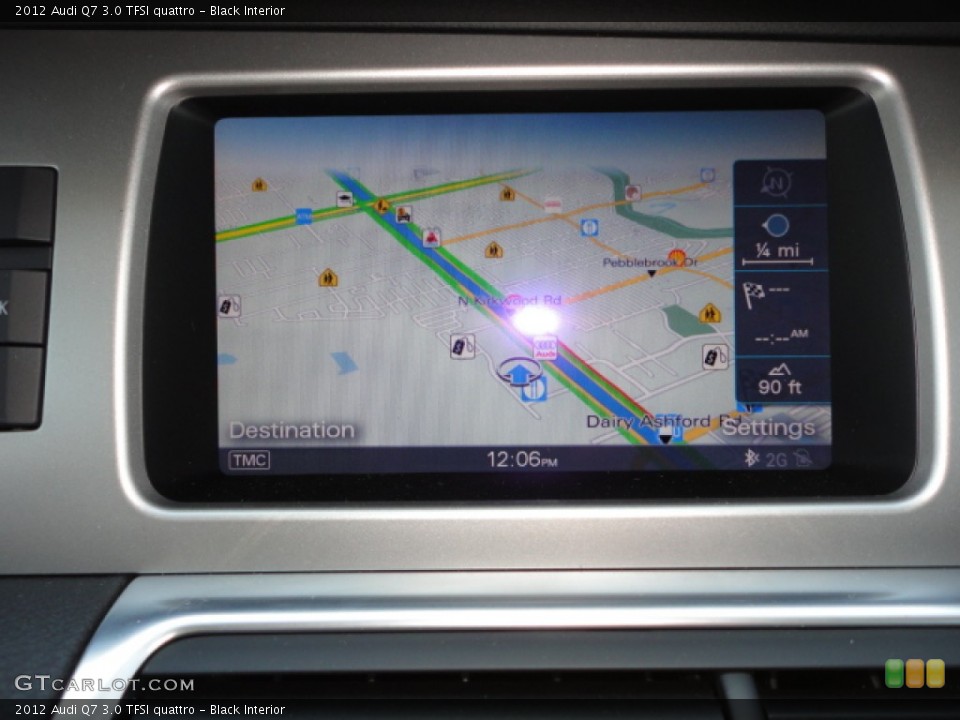 Black Interior Navigation for the 2012 Audi Q7 3.0 TFSI quattro #65600174