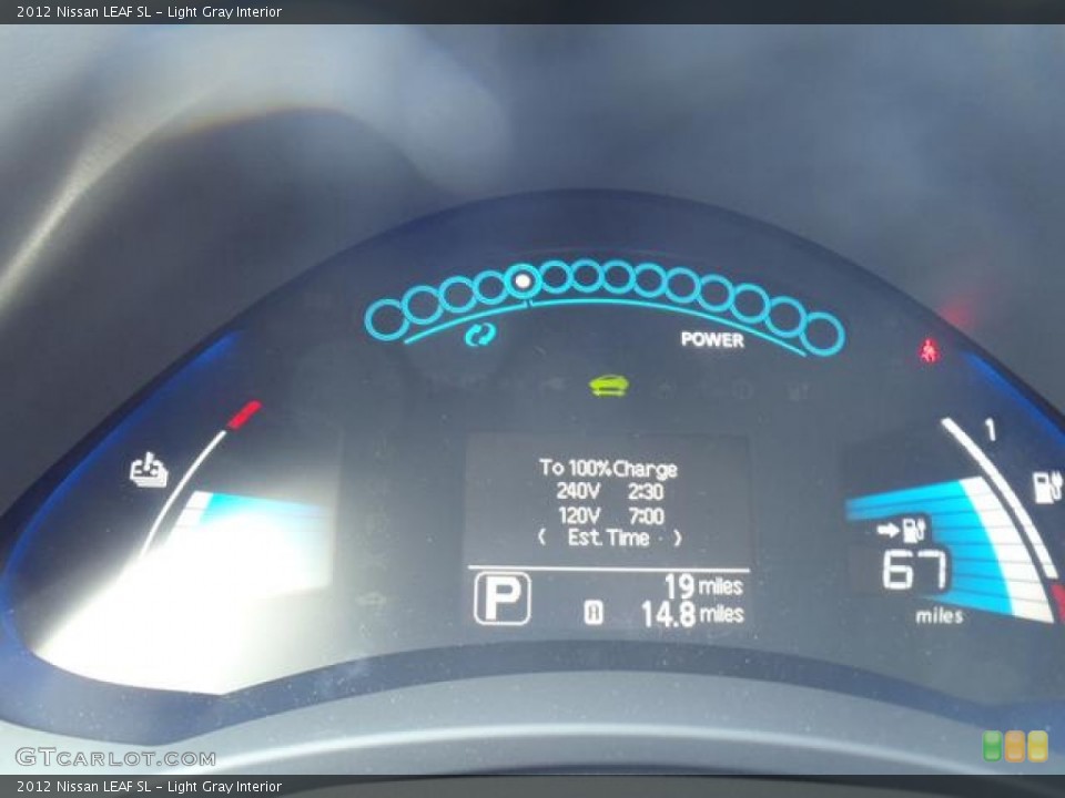 Light Gray Interior Gauges for the 2012 Nissan LEAF SL #65603753