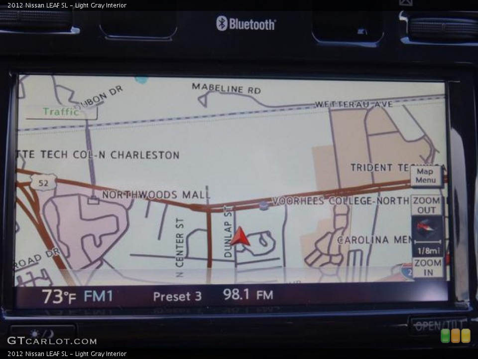 Light Gray Interior Navigation for the 2012 Nissan LEAF SL #65603765