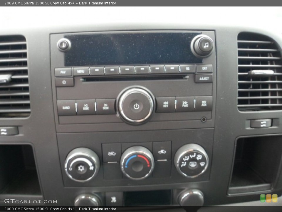 Dark Titanium Interior Controls for the 2009 GMC Sierra 1500 SL Crew Cab 4x4 #65605634