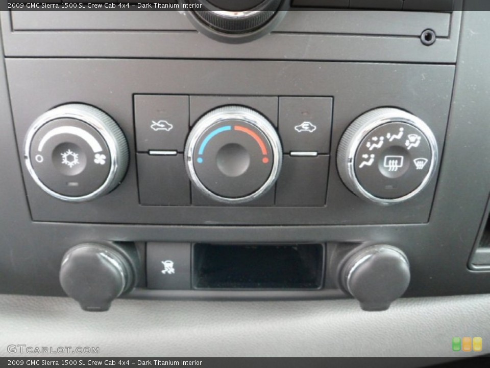 Dark Titanium Interior Controls for the 2009 GMC Sierra 1500 SL Crew Cab 4x4 #65605640