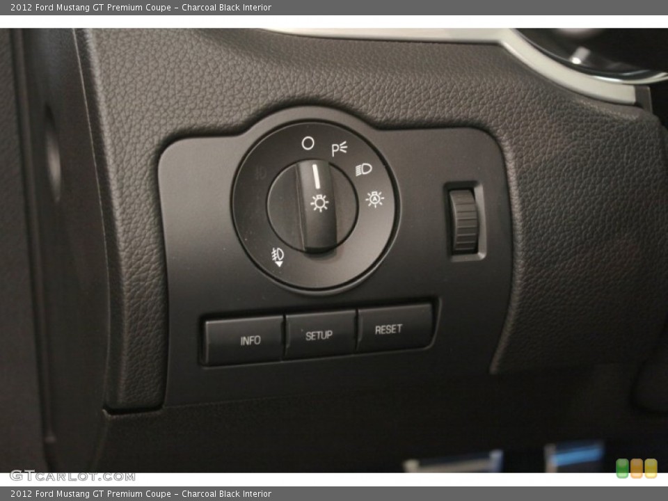 Charcoal Black Interior Controls for the 2012 Ford Mustang GT Premium Coupe #65606738