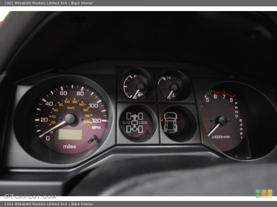 Black Interior Gauges for the 2002 Mitsubishi Montero Limited 4x4 #65609167