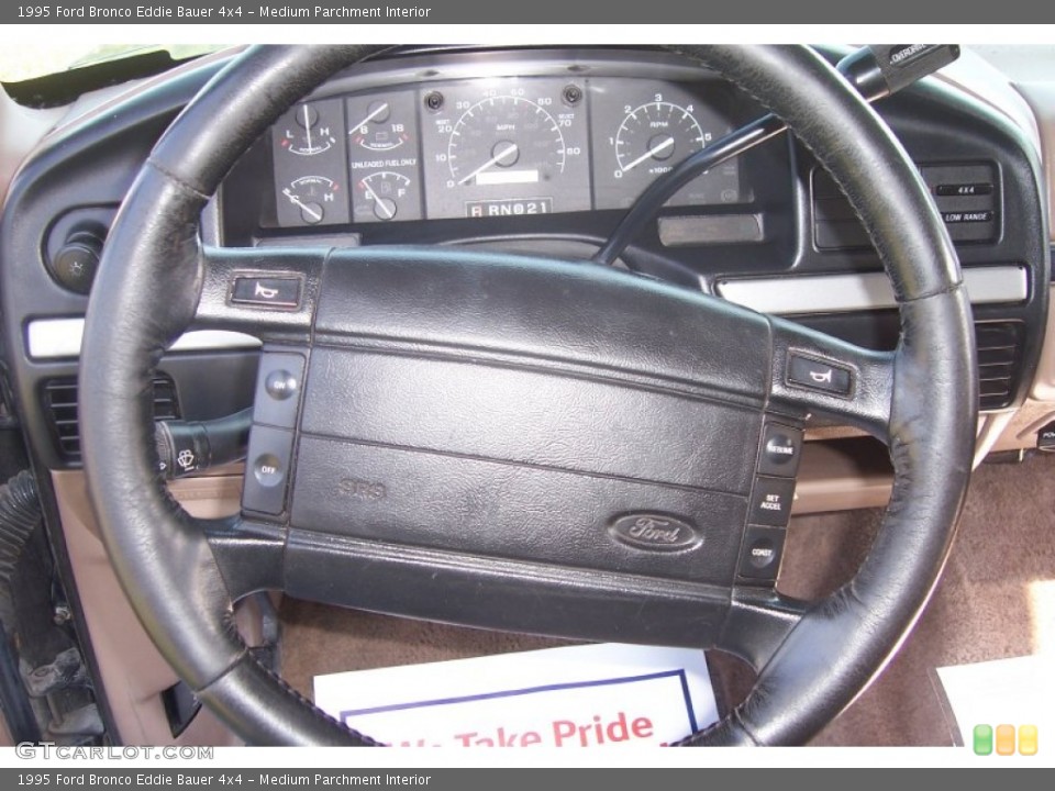 Medium Parchment Interior Steering Wheel for the 1995 Ford Bronco Eddie Bauer 4x4 #65614031